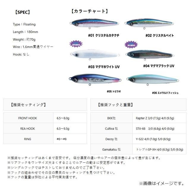 ジンベー　やをら180 クリスタルベイト ジンベーやをら180 クリスタルベイト