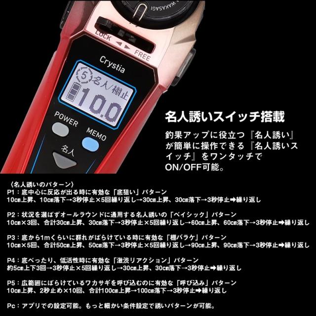 ダイワ クリスティア ワカサギ CRS-C+ メタルガンメタ/レッド グラデーション_4