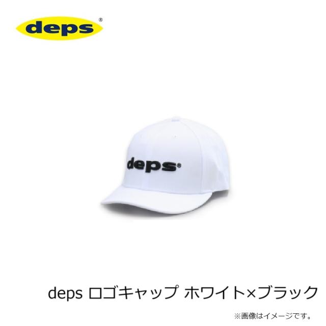 デプス deps ロゴキャップ ホワイト×ブラック