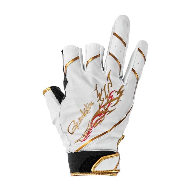 がまかつ GM7308 ストレッチフィッシンググローブ(3本切) ホワイト M