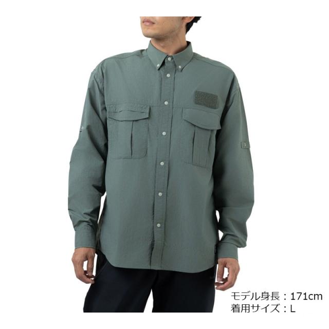 シマノ SH-002Z フィッシングシャツ ロングスリーブ M オリーブ 【公式
