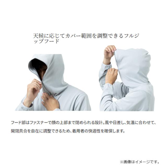 シマノ WJ-081Z サンプロテクション ジップアップ パーカー M オシアホワイト シマノ WJ-081Z サンプロテクション ジップアップ パーカー M オシアホワイト