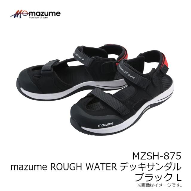 オレンジブルー MZSH-875 mazume ROUGH WATER デッキサンダル ブラック L_3