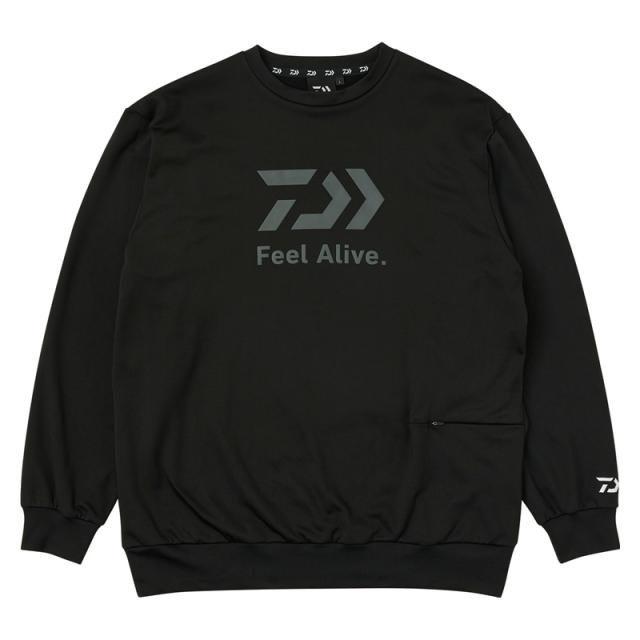 ダイワ DE-8826 DANROTECH スウェットクルーネック ブラック XL