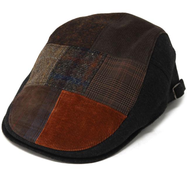メンズ 帽子 秋冬 ハンチング パッチワーク コーデュロイ チェック 柄 パッチワーク ウール STETSON ツイード ステットソン ブランド 57cm 59cm 61cm / 紺 ネイビー 茶 ブラウン［ ivy cap ］stetson 帽子通販 送料無料 ギフト プレゼント 40代 50代 60代 ファッション_8