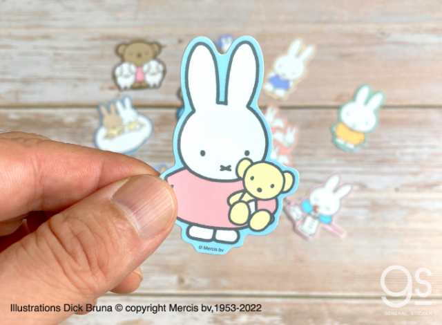 miffy ダイカットビニールミニステッカー ミッフィーメラニー パステル キャラクターステッカー 絵本 イラスト かわいい こども うさぎ gs  公式グッズ MIF032