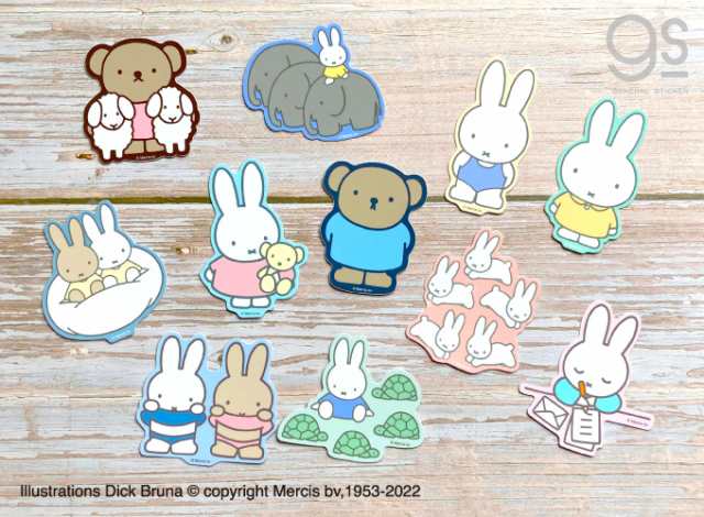 miffy ダイカットビニールミニステッカー ミッフィーメラニー パステル キャラクターステッカー 絵本 イラスト かわいい こども うさぎ gs  公式グッズ MIF032