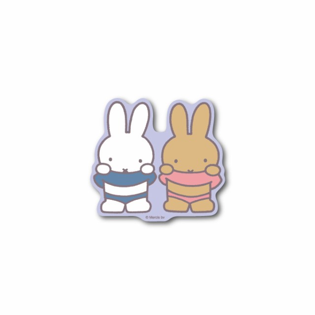 miffy ダイカットビニールミニステッカー ミッフィーメラニー パステル キャラクターステッカー 絵本 イラスト かわいい こども うさぎ gs  公式グッズ MIF032