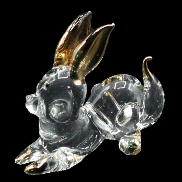 SWAROVSKIうさぎ置物台座付き