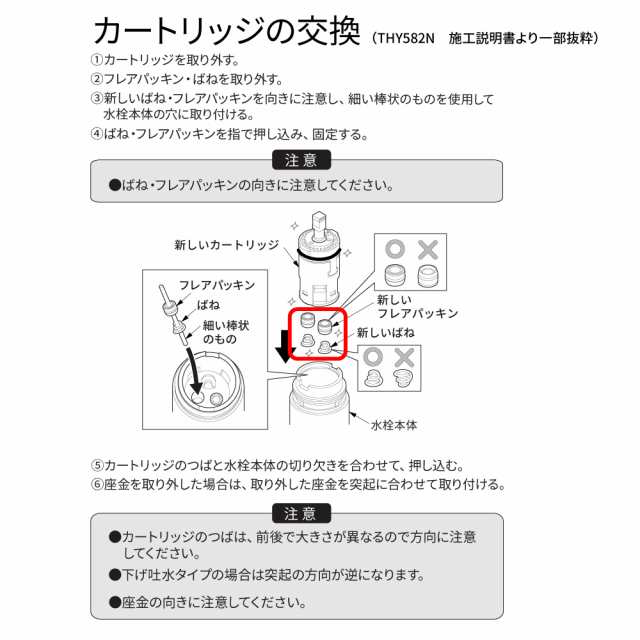 在庫限り】THK51 TOTO バルブ用パッキン カートリッジ消耗品 THY582N/THY552RR部品X2セット(1台分）の通販はau PAY  マーケット - アークランズオンライン au PAY マーケット支店