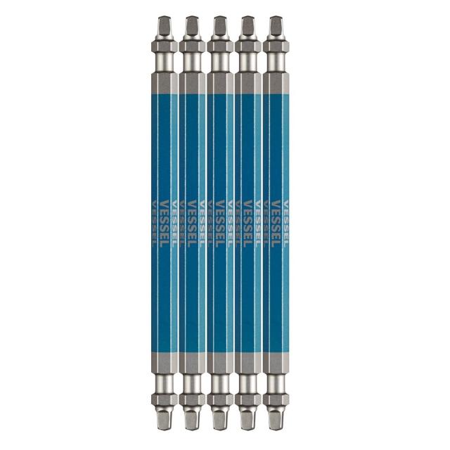 VESSEL ベッセル 両頭スクエア剛彩ビットＳＱ3Ｘ110ｍｍ5本組 ＧＳ5Ｐ-44