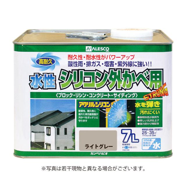 カンペハピオ 水性シリコン外かべ用 7L ライトグレー