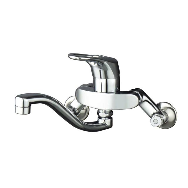 KVK シングル壁付混合栓 メッキハンドル 寒冷地仕様 PT73KGH 9,218円