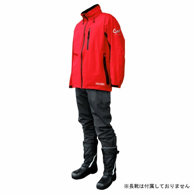 カヴァーワーク レインウェア ストレッチ Sサイズ レッド アクロスレイン 雨具 上下 AG-8000の通販は 5,749円