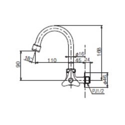 TOTO 単水栓 自在水栓  T131AUN13Cの通販は 12,060円