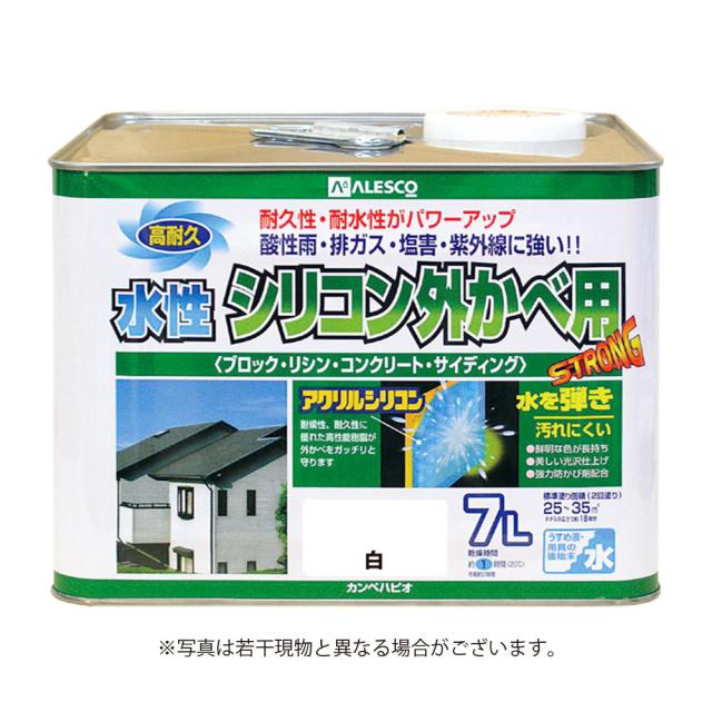 カンペハピオ 水性シリコン外かべ用 7L 白