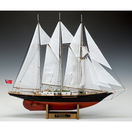 【特殊】ウッディージョー 1/64 チャールズヨット 木製　帆船模型　完成品　引き取り限定 完成品