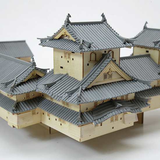 ウッディジョー 木製建築模型 【1/150姫路城】レーザーカット