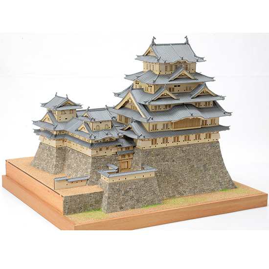ウッディジョー木製建築模型1/150松江城レーザーカット加工