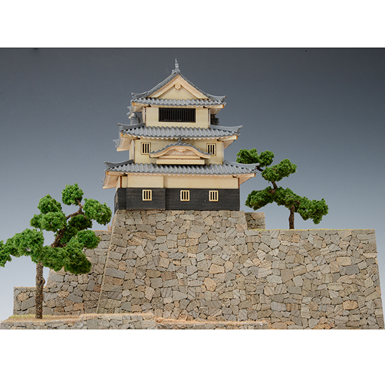 ウッディジョー 木製建築模型 1/150 鶴ヶ城 完成品（ウッディ