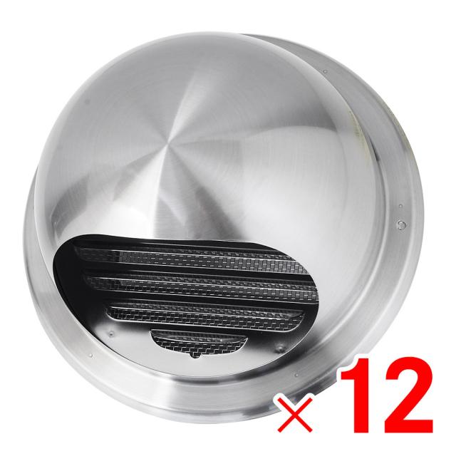 宇佐美工業 UK ステンレス製 丸型フ−ド付ガラリ UK-GN150S-HL ×12個 ケース販売の通販は 16,885円