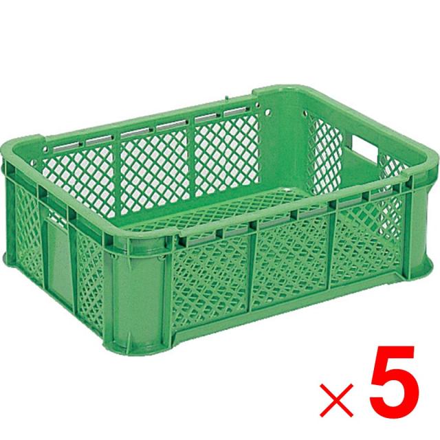 【法人限定】サンコー サンテナーB＃40-4 グリーン 5個 104607 セット販売 【メーカー直送・代引不可・置配不可】