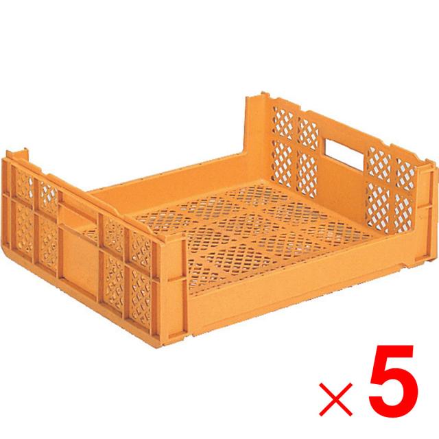 【法人限定】サンコー サンテナーＤ＃60 オレンジ 鶏卵資材 5個 106100 セット販売 【メーカー直送・代引不可・置配不可】