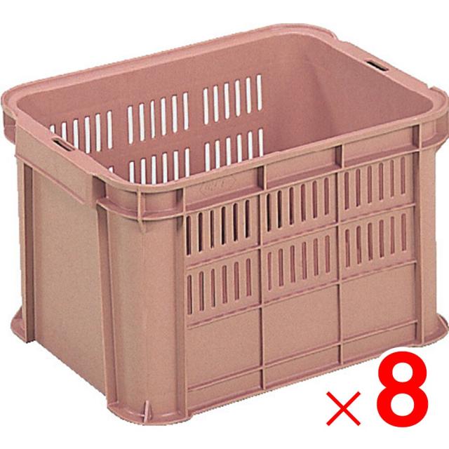 【法人限定】サンコー サンテナーB＃23 ブラウン 8個 102100 セット販売 【メーカー直送・代引不可・置配不可】