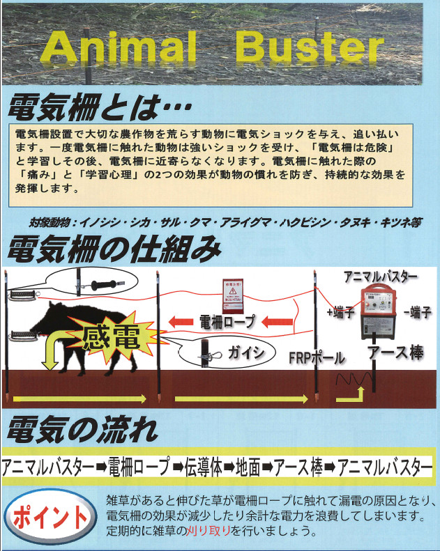 ニシデン産業 電気柵 本体 アニマルバスター ＮＳＤ-5 乾電池別売 【メーカー直送・代引不可・置配不可】_2