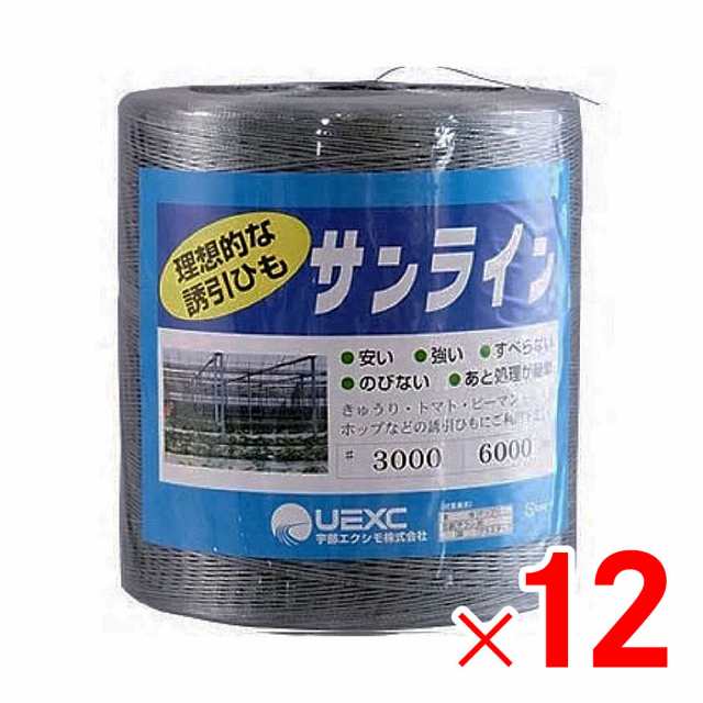 【法人限定】宇部エクシモ サンライン誘引ひも6000m巻12巻 #3000 【メーカー直送・代引不可】