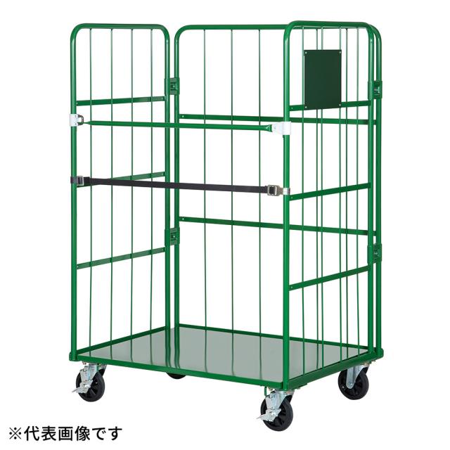 【法人限定】ナンシン カゴ車 W1100×D1100×H1700mm RC-7C グリーン 【メーカー直送・代引不可・置配不可・配送地域限定】の通販は
