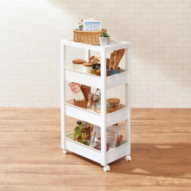 天馬 ファビエ スキピタ ワゴン ワイド4段 W-030W ×4個 ケース販売_3