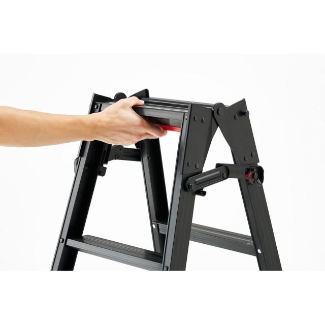 【法人限定】長谷川工業 はしご兼用脚立3尺 踏ざん幅広 ブラックレーベル RHB-09a 【メーカー直送・代引不可・置配不可・配送地域限定】