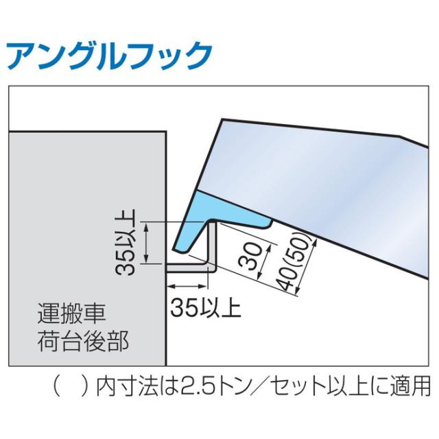 【法人限定】日軽金アクト アルミブリッジ 2本1セット PXブリッジ（アングルフックタイプ） PX40-210-45 【メーカー直送・代引不可・置配不可・配送地域限定】_3