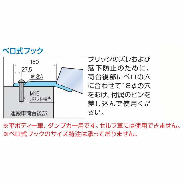 法人限定】日軽金アクト アルミブリッジ 2本1セット PXFブリッジ（ベロ