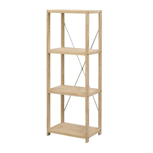 エイ・アイ・エス パインラック4段40 幅42.5×高さ121.4cm HZPR-4D42 NA 【メーカー直送・代引不可・置配不可】