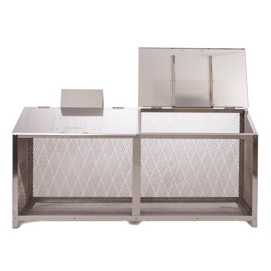 ステンレス光 オールステンレス製ゴミBOX ワンニャンカア B-180 ダストボックス 【メーカー直送・代引不可・置配不可・配送地域限定】