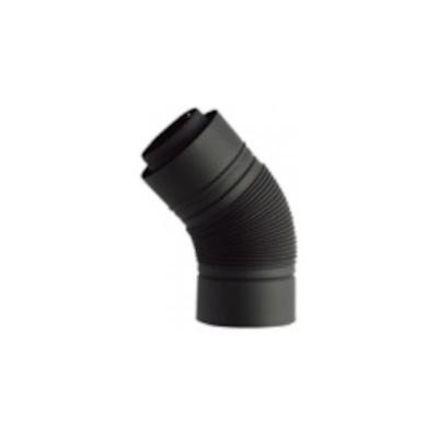 ホンマ製作所 ステンレス煙突 ハゼ折り二重 黒耐熱 エビ曲45° φ106mmの通販は 16,990円