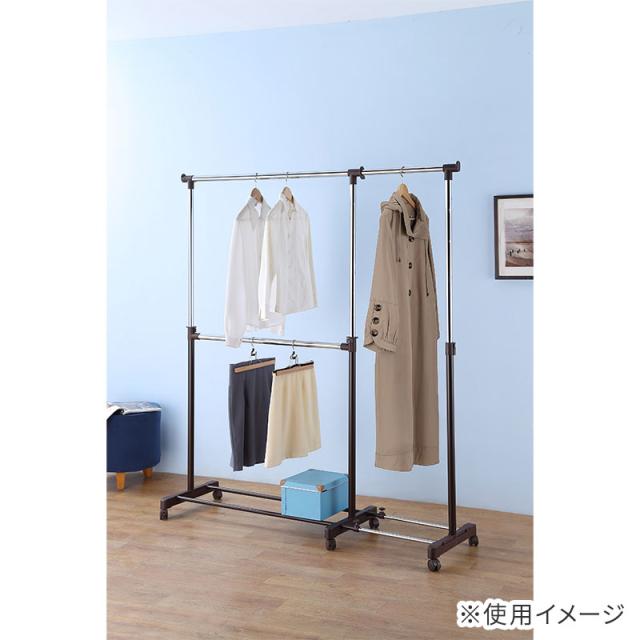 幅高が変えられるハンガーラック トリプル アークランズ