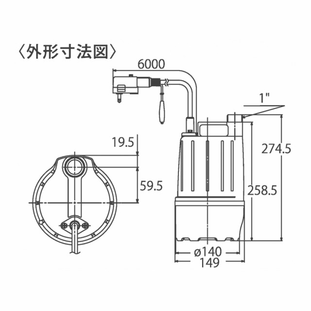 工進 清水用水中ポンプ フルタイム FT-625 [60Hz/西日本専用]の通販は