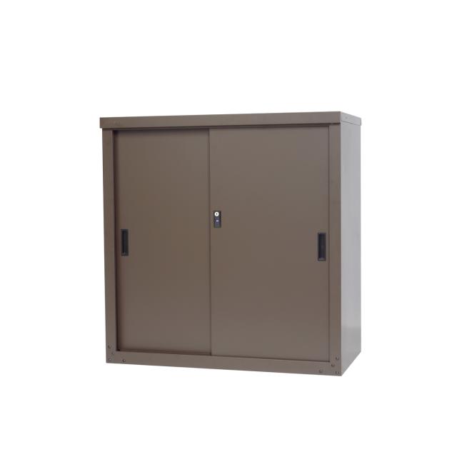 グリーンライフ 家庭用収納庫92 ブラウン 幅89×奥行47×高さ92cm HS-92AMBR 【メーカー直送・代引不可・置配不可】
