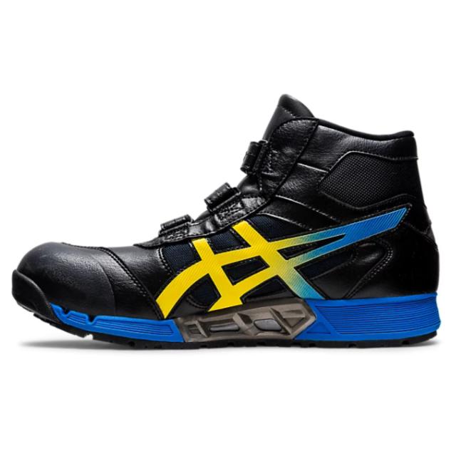 【在庫限り】アシックス 安全靴 ウィンジョブ CP308 AC ブラック×ヴァイブラントイエロー 25.5cm 1271A055.001
