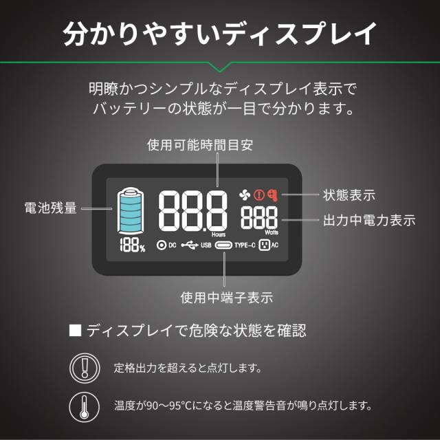 JJPRO ポータブル電源1000 JP01-PB1-1000 【メーカー直送・代引不可・置配不可・配送地域限定】_4