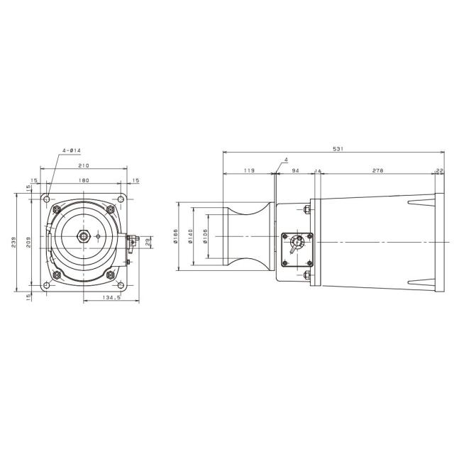 工進 イカール 船舶用ウインチ 立型 400W 70/35rpm RES-4024L_1