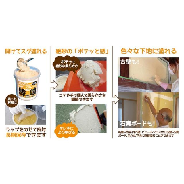 日本プラスター 漆喰うま〜くヌレール 5kg クリーム色 ×4個 ケース販売