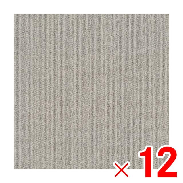 東リ 吸着タイルカーペット ニューピタコ40 NP405 ライトグレー ×12個 ケース販売