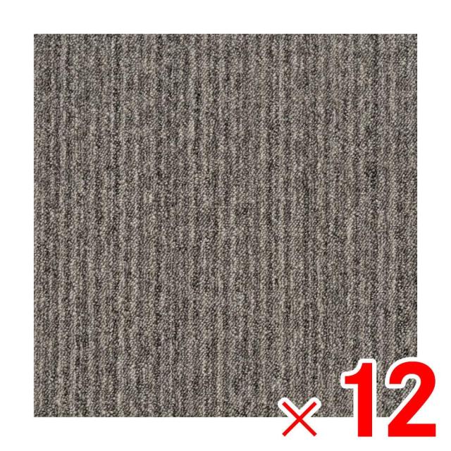 東リ 吸着タイルカーペット ニューピタコ40 NP406 ダークグレー ×12個 ケース販売の通販は 6,336円