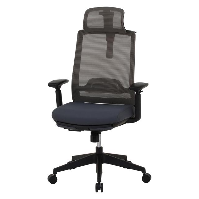 不二貿易 オフィスチェア ダービット GY 2788F-1W 【メーカー直送・代引不可・置配不可・配送地域限定】