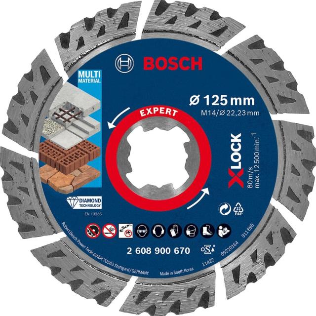 ボッシュ BOSCH X-LOCKダイヤモンドホイール 外径125mm 2608900670