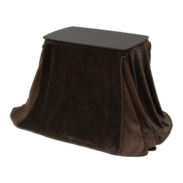 山善 デスクこたつ こたつ布団セット ダークブラウン GDX-F752 DB -FSET